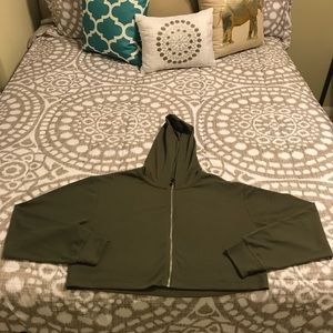 Olive Green Cropped Jacket